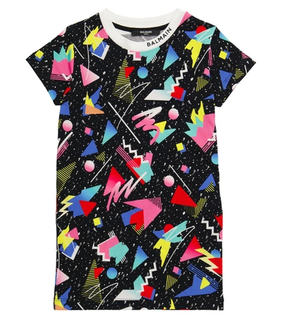 Balmain Kids' Little Girl's & Girl's 4-16 Graffiti Pop T-shirt Dress In Black