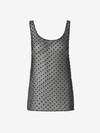 SAINT LAURENT SAINT LAURENT FLOCKED POLKA DOT TANK TOP