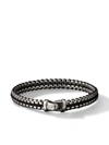 David Yurman Woven Box Chain Bracelet In Black