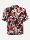 SAINT LAURENT SHIRT WITH ALL-OVER TROPICAL FLORAL PRINT,638555 Y01FB9755