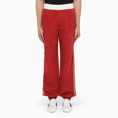 Gucci Red Trousers With Buckle