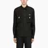 Prada Black Re-nylon Shirt In Black