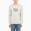 Apc Grey Rufus Sweatshirt In White