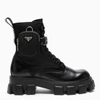 Prada Removable Pouch Combat Boot In Black