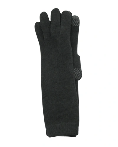 Portolano Long Cashmere Tech Gloves In Black