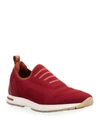 Loro Piana Flexy Knit Slip-on Trainer Sneakers In Rouge Basque