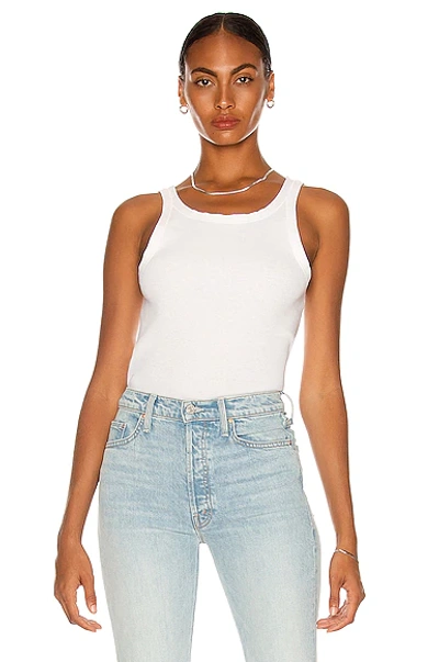 Nili Lotan Jennifer Rib Tank Top In Vintage White