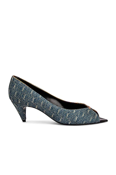 Saint Laurent Lola 55 Op Toe Pumps In Blue ModeSens - Main Image