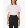 Thom Browne Striped-panel Crewneck Cotton T-shirt In Lt Pink