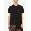 Vivienne Westwood Embroidered-logo Knitted Polo Shirt In Black