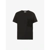 Valentino Floral-embroidered Relaxed-fit Cotton-jersey T-shirt In Nero/bianco