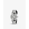 GUCCI YA1264058 G-TIMELESS STAINLESS-STEEL AND LEATHER QUARTZ WATCH,R03800289