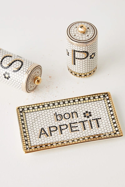 Anthropologie Bistro Tile Salt & Pepper Shakers In Assorted