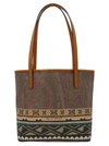 ETRO ETRO TWISTER PATTERN EMBROIDERED TOTE BAG