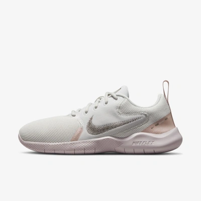 Nike Flex Experience Run 10 Women's Road Running Shoes In Photon Dust,pink Oxford,light Soft Pink,metallic Pewter