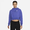Nike Sportswear Essentials Women's Fleece Hoodie In Lapis,heather,white