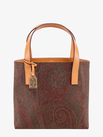 Etro Pvc Handbag In Brown