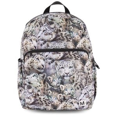 Molo Kids'  Big Backpack Winter Leopards One Size In Grey