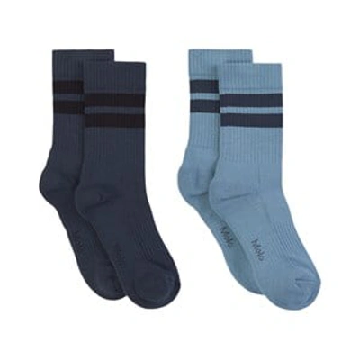 Molo Kids' 2-pack Aero Norman Socks In Blue
