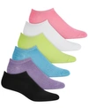 Hue Super Soft Low Ankle Socks 6-pack In Neon Assorted