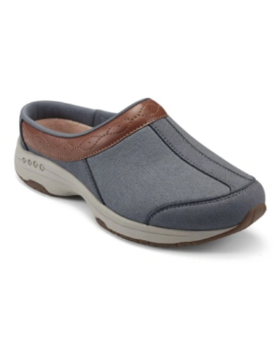 Easy Spirit Women's Travelcoast Round Toe Casual Clogs Women's Shoes In Blue Gray Denim