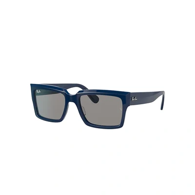 Ray Ban Inverness Sunglasses Blue Frame Grey Lenses 54-18