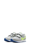 Nike Babies' Md Valiant Sneaker In Grey/ Volt/ Royal/ White