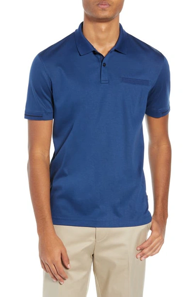 Hugo Boss Parlay Regular Fit Polo In Navy