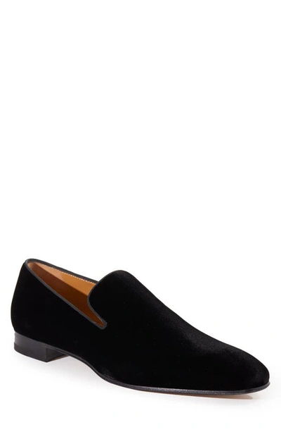 Paul Stuart Men's Harrier Velvet Venetian Loafers In Black Velvet