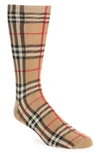 Burberry Vintage Check Socks In Beige