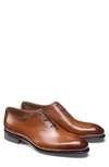 Santoni People Plain Toe Derby In Tan