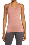 Nike Get Fit Dri-fit Tank In Canyon Rust/ Heather/ White
