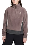 Nike Acg Therma-fit "wolf Tree" Women's 1/2-zip Top In Ironstone/ Grey/ Moon Fossil
