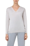 AKRIS V-NECK CASHMERE & SILK SWEATER,2101517100225600