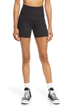 Girlfriend Collective Black High-rise Run Shorts In Black