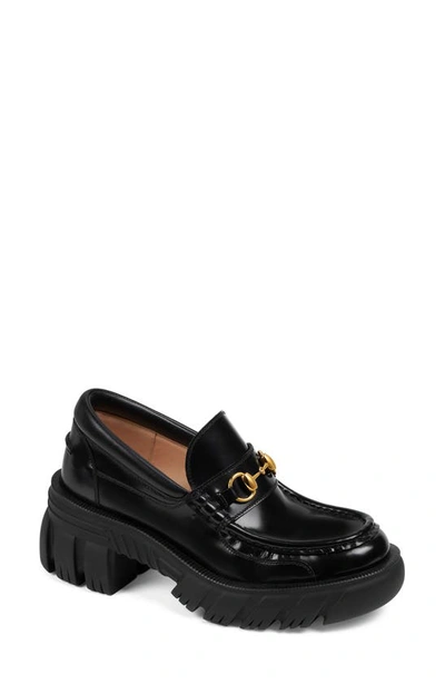 Gucci 25mm Harald Leather Loafers In Black