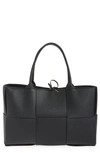 BOTTEGA VENETA LARGE ARCO INTRECCIATO LEATHER TOTE,609175VCP11