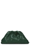 Bottega Veneta The Pouch Leather Clutch In Raintree-gold