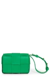 Bottega Veneta Mini Cassette Intrecciato Leather Crossbody Bag In Parakeet