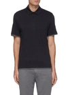 Vince Men's Double-layer Jersey Polo Shirt In Coastal/med H Gre