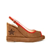 Rosamund Muir London Women's Red / Brown Davinia Brown & Red Star Wedges In Wedges