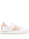Baldinini Colour-block Leather Sneakers In White