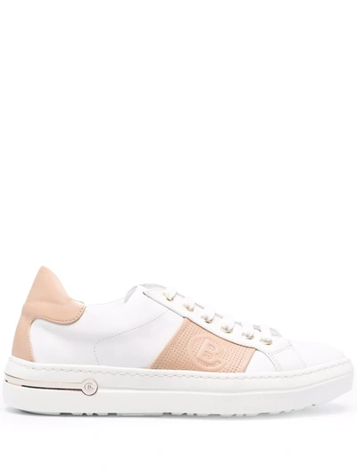 Baldinini Colour-block Leather Sneakers In White