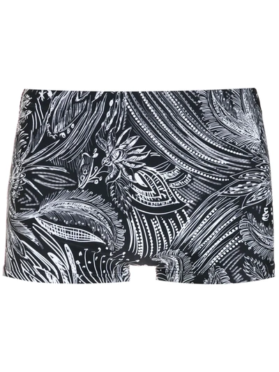 Lygia & Nanny Tijuca Print Swimming Trunks In Black