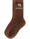 BALENCIAGA INTARSIA-KNIT LOGO SOCKS