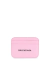 BALENCIAGA LOGO-PRINT PEBBLED-TEXTURE CARDHOLDER