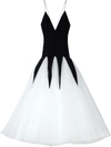 CAROLINA HERRERA CUT-OUT TULLE-LAYERED GOWN