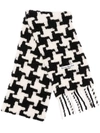 ACNE STUDIOS HOUNDSTOOTH-PATTERN KNITTED SCARF