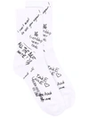 Golden Goose Scribble-print Socks In White