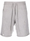 HELMUT LANG DISTRESSED KNITTED TRACK SHORTS